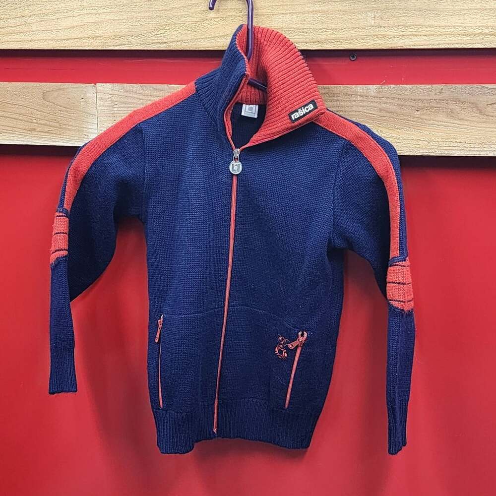 Rasica Full Zip Sweater Blue Red